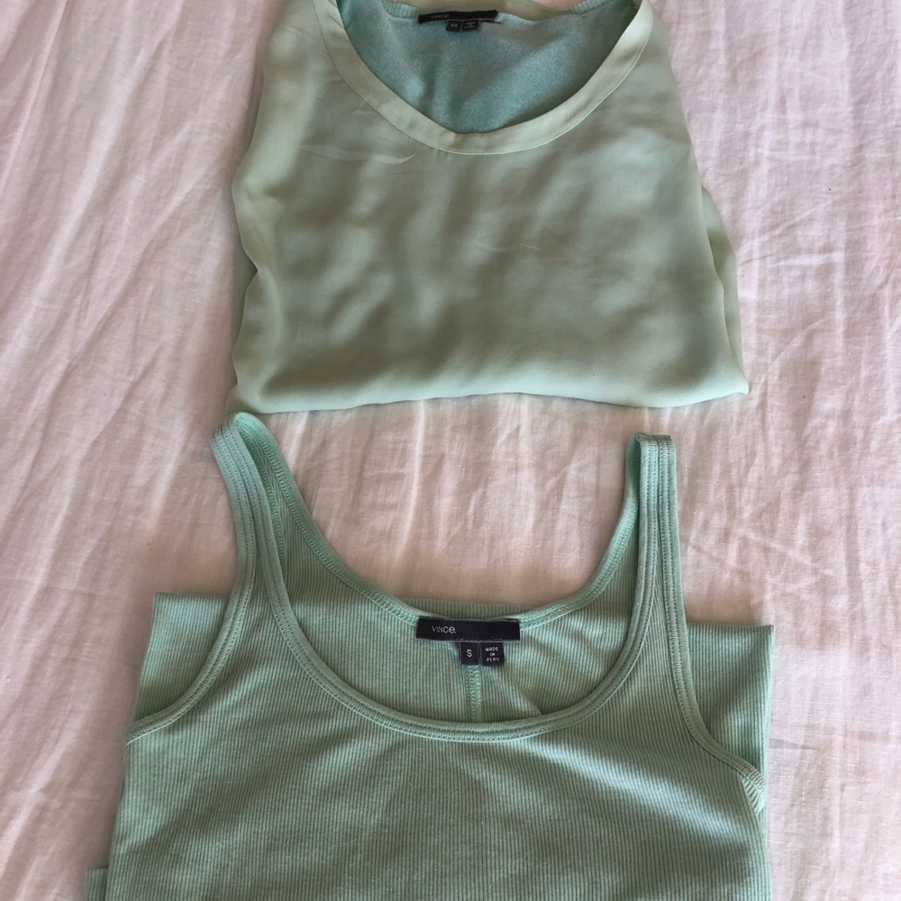 Vince tank and sweater. Marytsu this is for you.